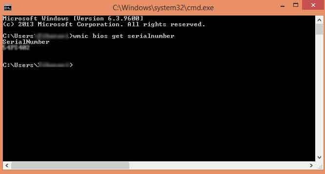 XPS service tag from command line