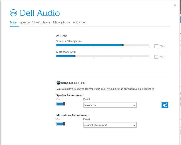 Dell audio enhancements